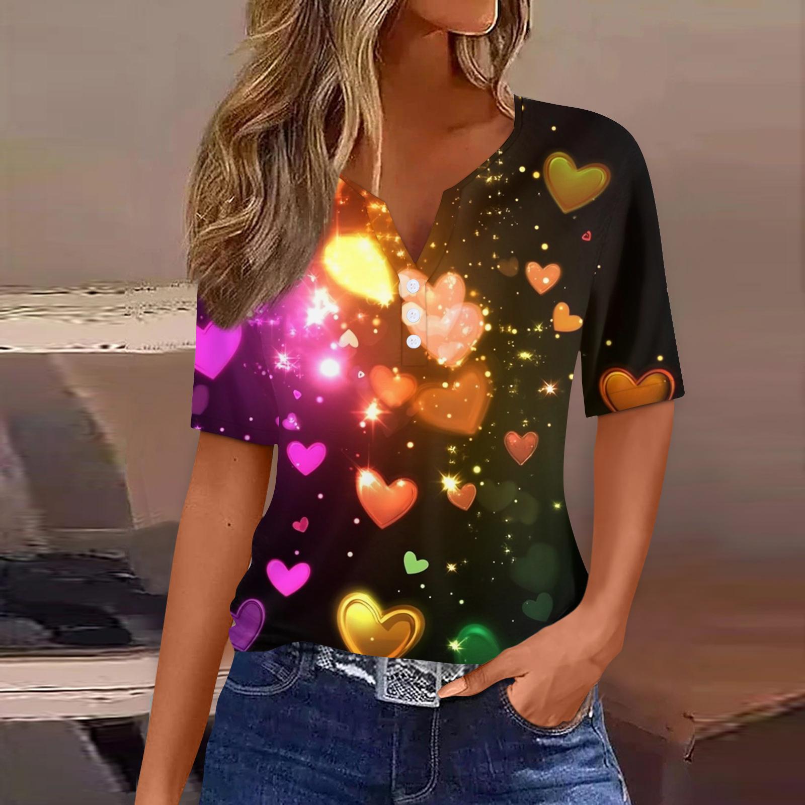 Women s T Shirt Tee Print Button Short Sleeve Daily Weekend Fashion Basic V- Neck Regular Top St. Patrick s Day XL чорний
Women s T Shirt Tee Print Button Short Sleeve Daily Weekend Fashion Basic V- Neck Regular Top St. Patrick s Day XL чорний