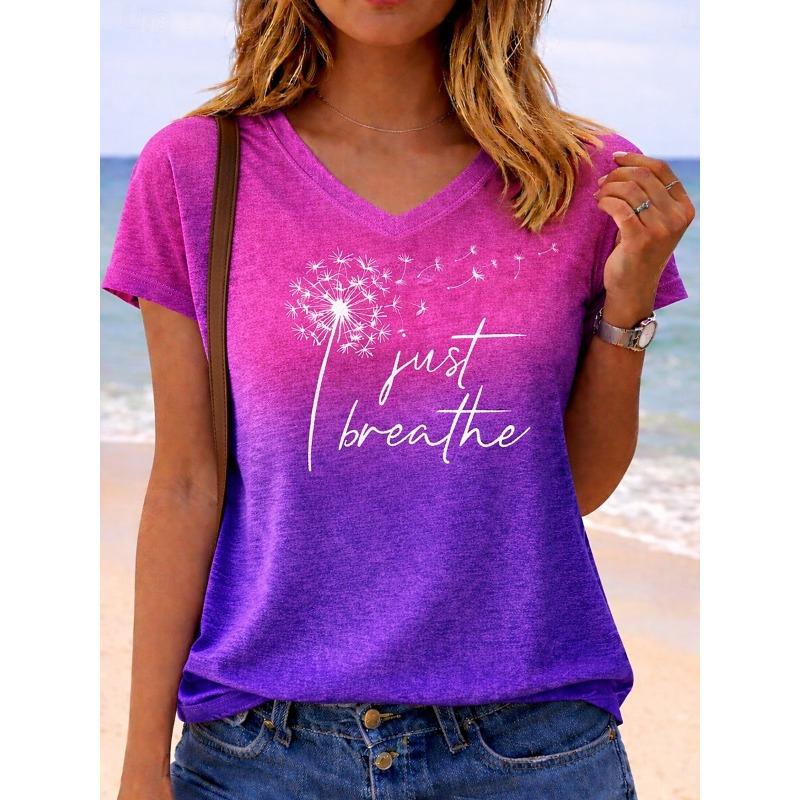 Women s V Neck Graphic T Shirt, Short Sleeve Casual Tops, Daily Look with Mixed Hues for Spring & Summer S
Women s V Neck Graphic T Shirt, Short Sleeve Casual Tops, Daily Look with Mixed Hues for Spring & Summer S