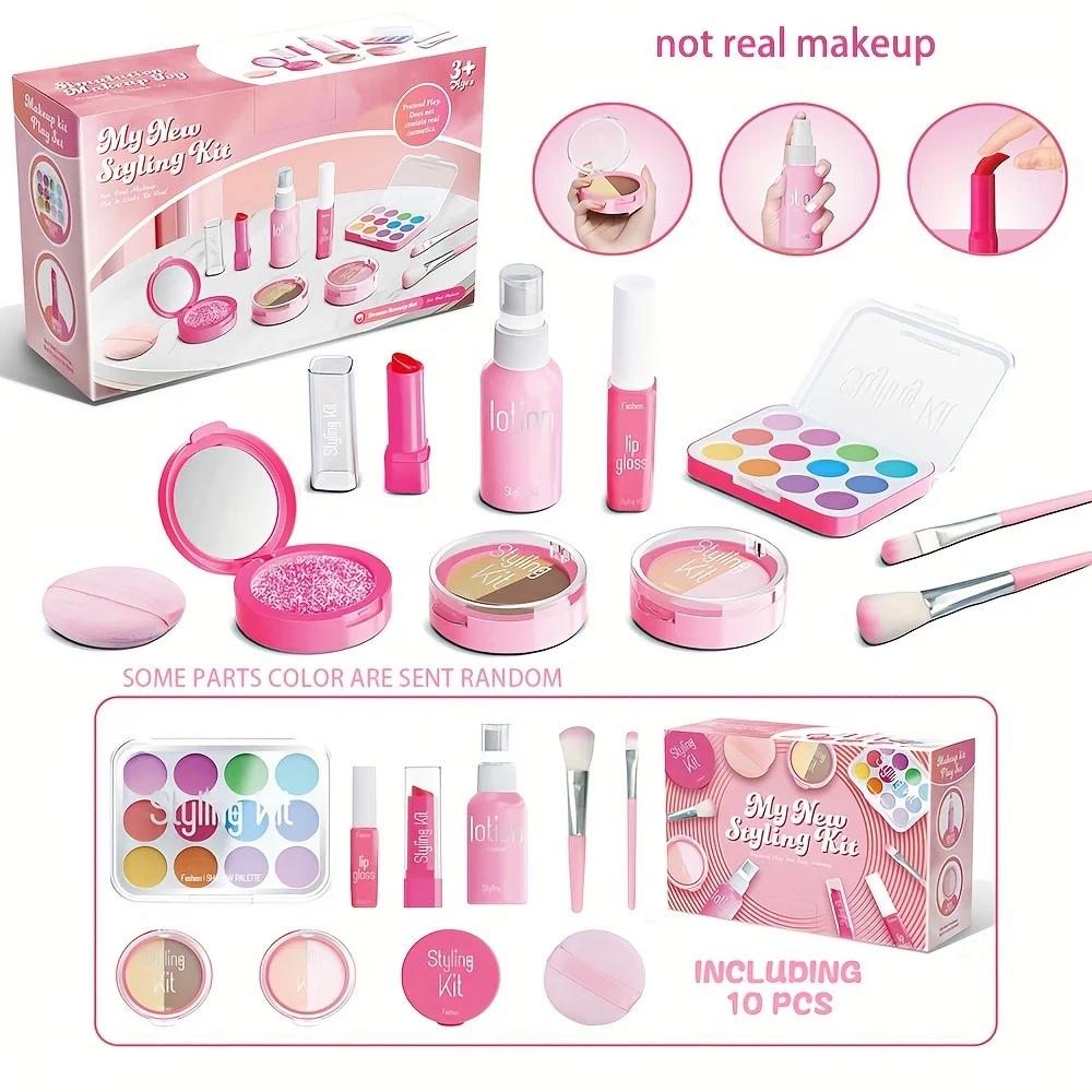 10-Piece Pretend Makeup Girl s Dress-Up Playset Toys, Non-Toxic Cosmetics Set Play Christmas, Halloween, birthday Gifts рожевий
10-Piece Pretend Makeup Girl s Dress-Up Playset Toys, Non-Toxic Cosmetics Set Play Christmas, Halloween, birthday Gifts рожевий