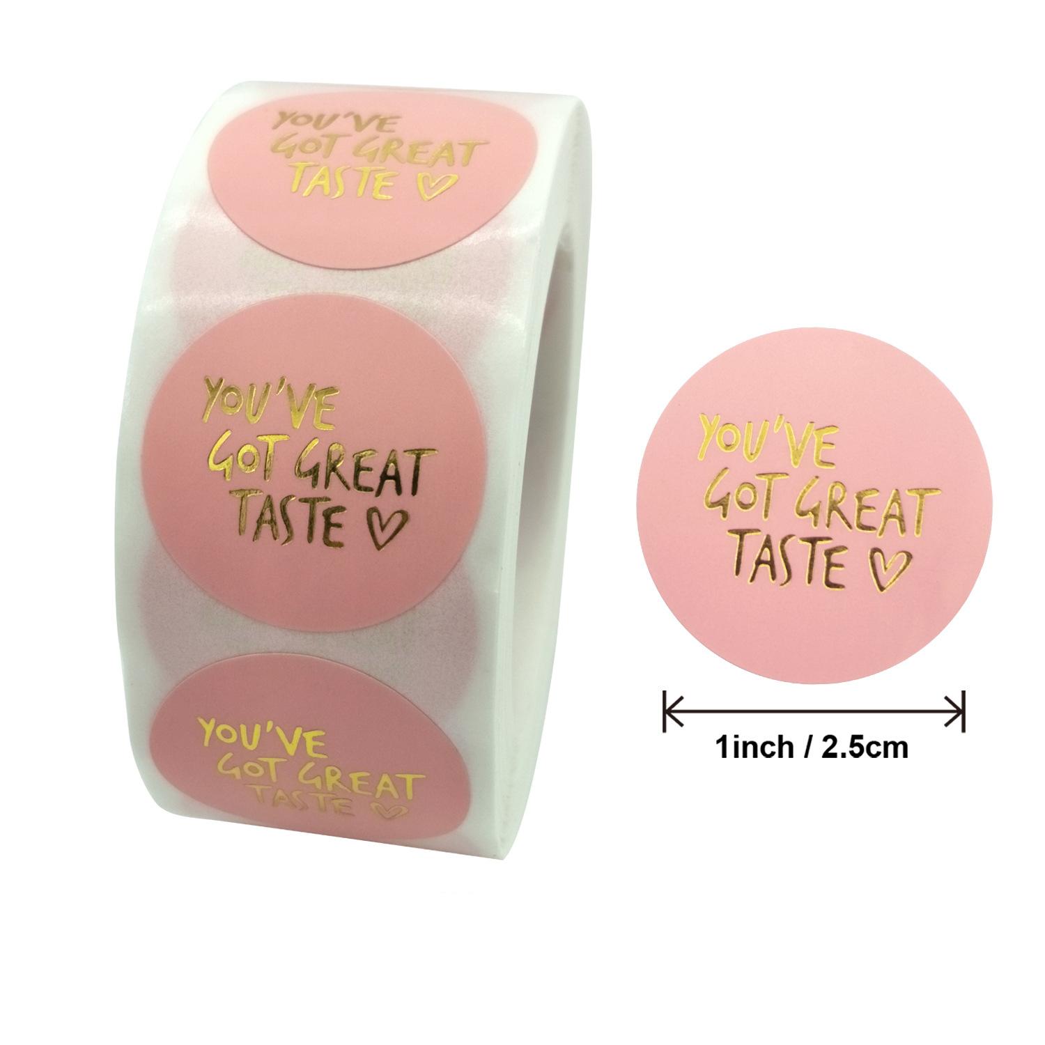 500pcs Pink Black You ve Got Great Taste Stickers Gold Foil Business Thank You Stickers Shipping labels Handmade Gift Sealing
500pcs Pink Black You ve Got Great Taste Stickers Gold Foil Business Thank You Stickers Shipping labels Handmade Gift Sealing