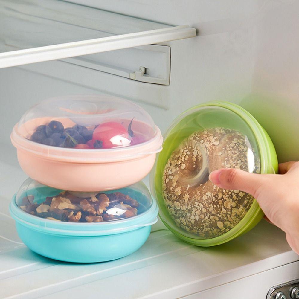 2Pcs Round Bagel Storage Box Plastic Doughnut Holder Practical Food Containers Refrigerator рожевий
2Pcs Round Bagel Storage Box Plastic Doughnut Holder Practical Food Containers Refrigerator рожевий