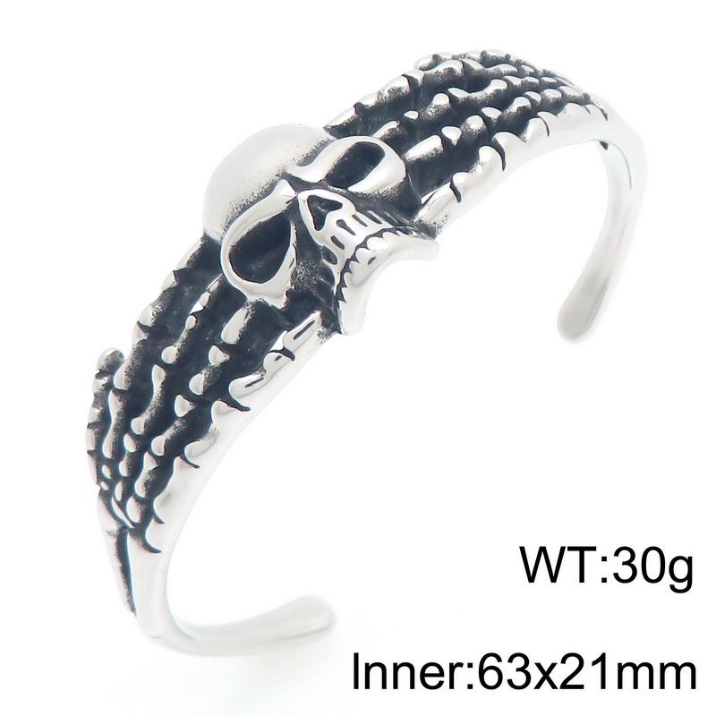 Vintage Gothic Skull Open Cuff Bangle for Men Retro Big Stainless Steel Party Jewelry Rock Gift for Halloween Accessoires
Vintage Gothic Skull Open Cuff Bangle for Men Retro Big Stainless Steel Party Jewelry Rock Gift for Halloween Accessoires