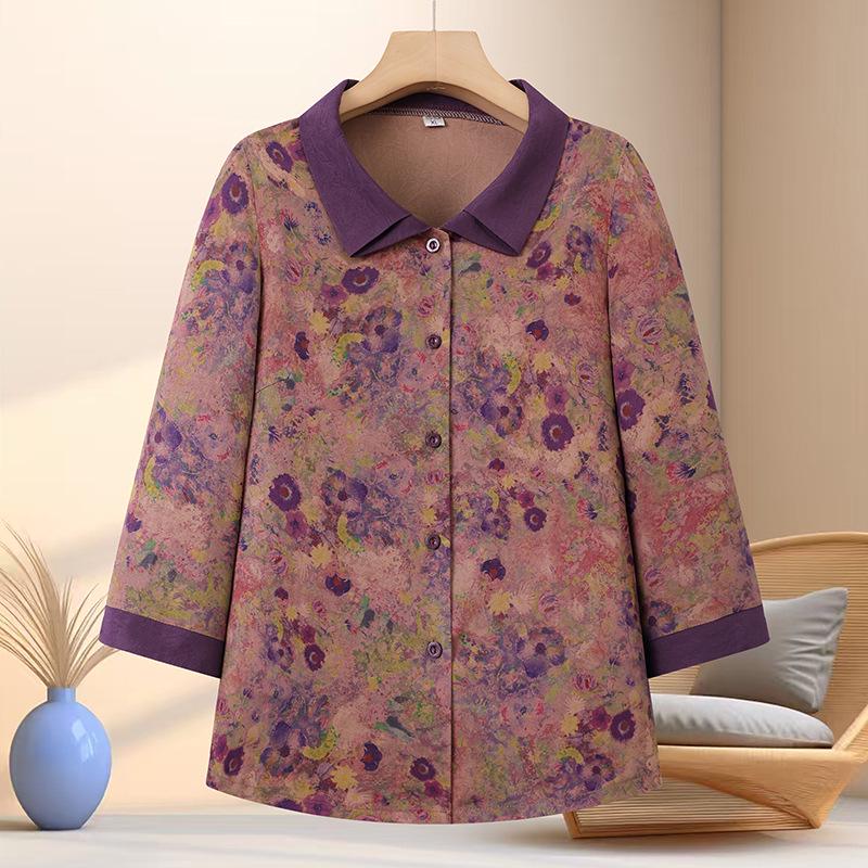 2026 Stylish Autumn Lapel Printed Top for Middle-aged & Elderly Women XL (90-105 jin) фиолетовый
2026 Stylish Autumn Lapel Printed Top for Middle-aged & Elderly Women XL (90-105 jin) фиолетовый