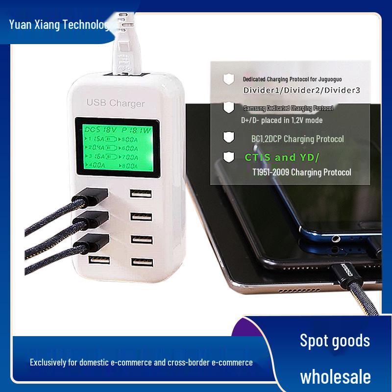8-Port USB Charger with Smart Digital Display - Fast Charge for Phones, Tablets, and Bluetooth Devices. Ivory White US Plug (Domestic Use)
8-Port USB Charger with Smart Digital Display - Fast Charge for Phones, Tablets, and Bluetooth Devices. Ivory White US Plug (Domestic Use)