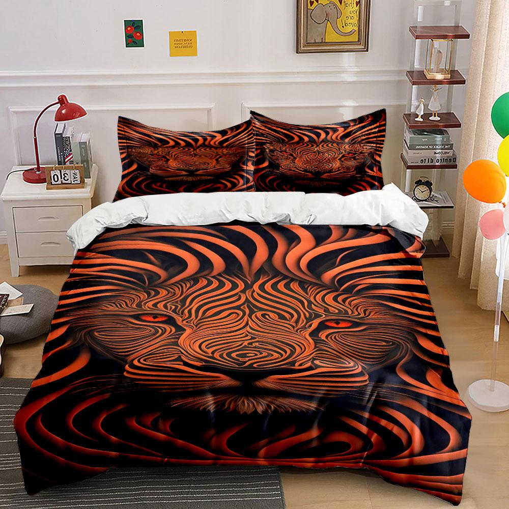 Abstract lion face pattern. Bedding sets Duvet cover sets Duvet covers Pillowcases(1 * Duvet Cover 2 * Pillowcases, without duvet insert) 135x200cm
Abstract lion face pattern. Bedding sets Duvet cover sets Duvet covers Pillowcases(1 * Duvet Cover 2 * Pillowcases, without duvet insert) 135x200cm
