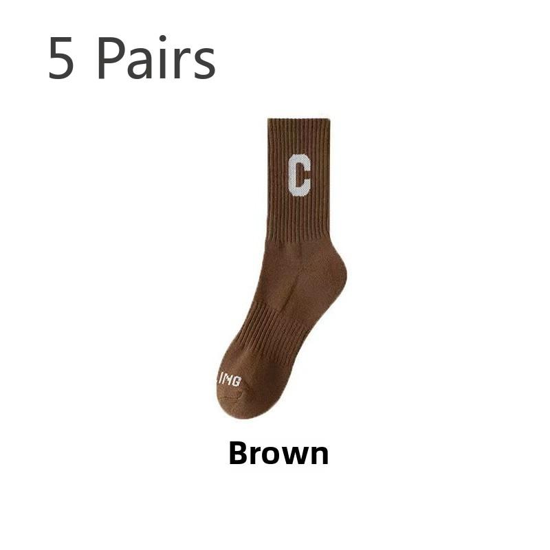 5 Pairs of Women s Autumn and Winter Sports Letter C Thickened Loop Mid Calf Socks 5 Pairs глубокая кофе
5 Pairs of Women s Autumn and Winter Sports Letter C Thickened Loop Mid Calf Socks 5 Pairs глубокая кофе