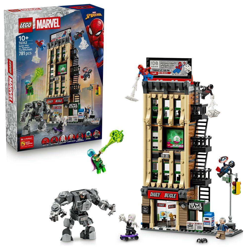 LEGO Marvel Spider-Man vs Mysterio Daily Bugle Toy Set 76342
LEGO Marvel Spider-Man vs Mysterio Daily Bugle Toy Set 76342