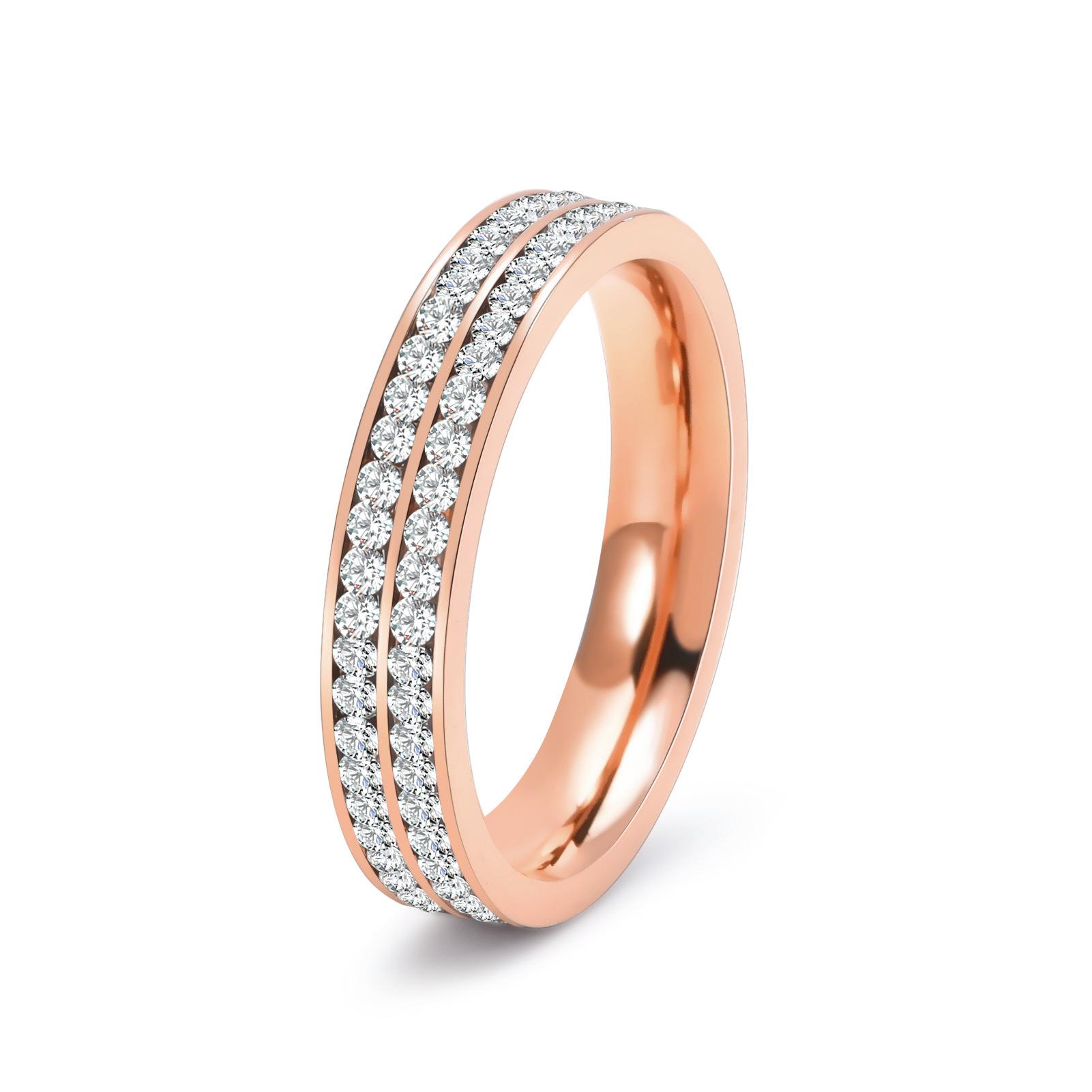 4mm Stainless Steel Double Row CZ Eternity Ring Wedding Band for Women Girl Size 5-12 12 рожевий колір золота
4mm Stainless Steel Double Row CZ Eternity Ring Wedding Band for Women Girl Size 5-12 12 рожевий колір золота