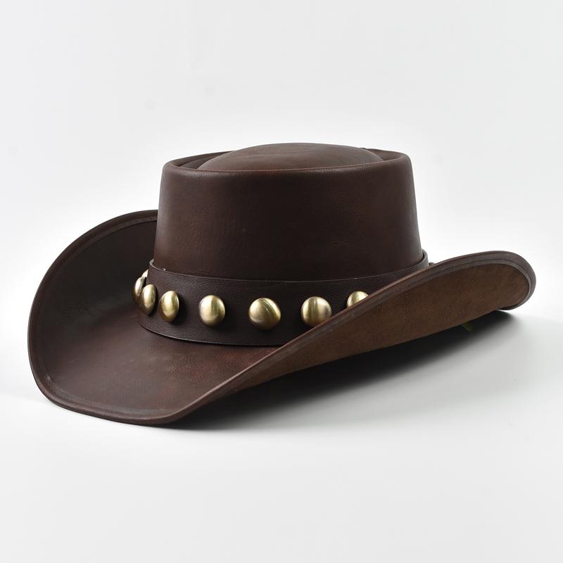 100% Leather Western Cowboy Hat Men Wide Brim Gentleman Church Jazz Cap Cowgirl Hats Sombrero Hombre 58 кавовий
100% Leather Western Cowboy Hat Men Wide Brim Gentleman Church Jazz Cap Cowgirl Hats Sombrero Hombre 58 кавовий