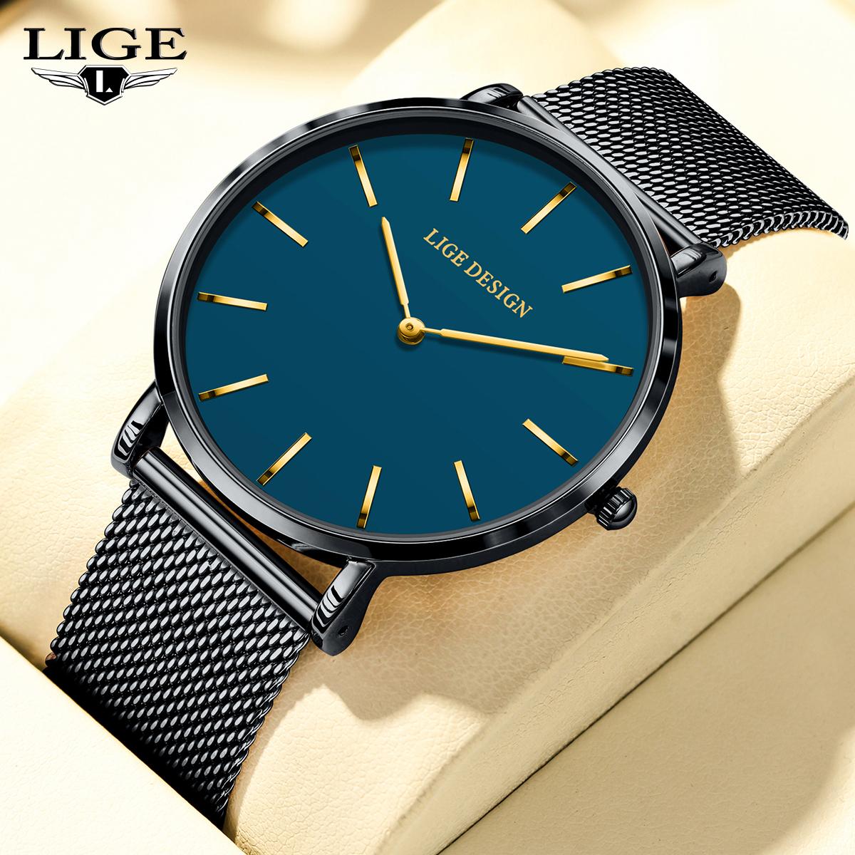 LIGE Fashion Men Watch Simple Thin Women Watch Sports Waterproof Quartz Watch black mesh strap синій/чорний
LIGE Fashion Men Watch Simple Thin Women Watch Sports Waterproof Quartz Watch black mesh strap синій/чорний