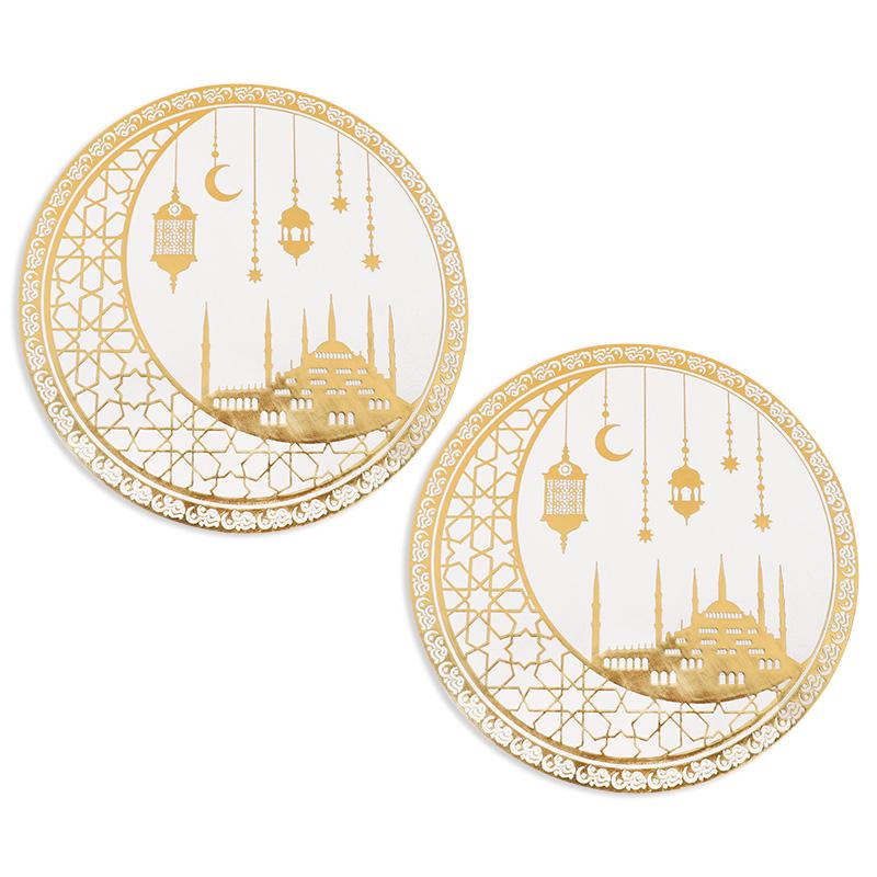 2/4Pcs Ramadan Kareem Placemats 38cm Gold Moon Eid Mubarak PVC Table Mats for Islam Muslim Festival Party Home Table Decoration
2/4Pcs Ramadan Kareem Placemats 38cm Gold Moon Eid Mubarak PVC Table Mats for Islam Muslim Festival Party Home Table Decoration