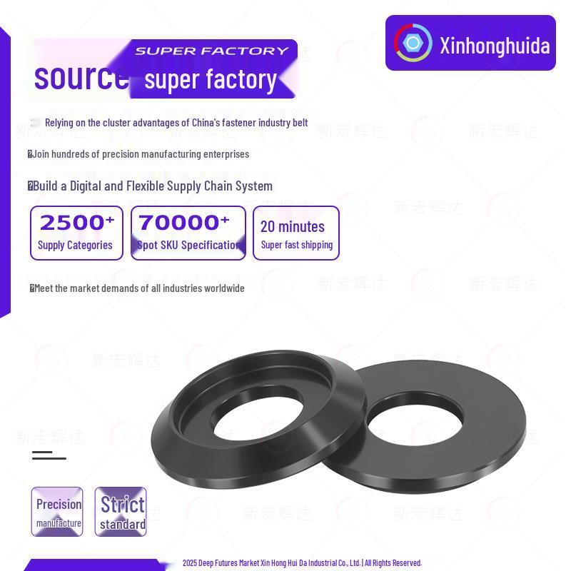 Black Grooved Aluminum Alloy Half-Round Metal Washer with Pan Head Screw - Sizes: M2, M2.5, M3, M5, M6, M8 M2.5 Aluminum Alloy Black Half-Round Head Washer
Black Grooved Aluminum Alloy Half-Round Metal Washer with Pan Head Screw - Sizes: M2, M2.5, M3, M5, M6, M8 M2.5 Aluminum Alloy Black Half-Round Head Washer