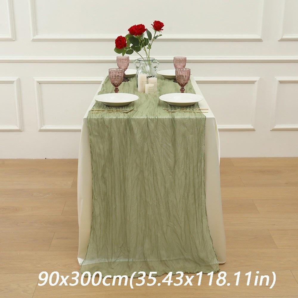 Semi-Sheer Cheese Cloth Table Runner Elegant Tulle Boho Rustic Balinese Pleated Tablecloth DIY Gauze Table Runner Party Banquet зелёный
Semi-Sheer Cheese Cloth Table Runner Elegant Tulle Boho Rustic Balinese Pleated Tablecloth DIY Gauze Table Runner Party Banquet зелёный