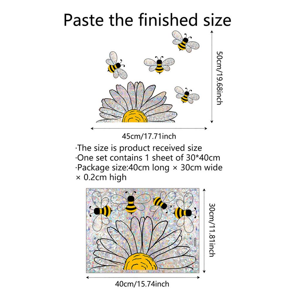 Sunflower Window Stickers Anti-Collision Bee Glass Sticker For Birds Non-Adhesive Static Window Clings For Living Room Walls
Sunflower Window Stickers Anti-Collision Bee Glass Sticker For Birds Non-Adhesive Static Window Clings For Living Room Walls