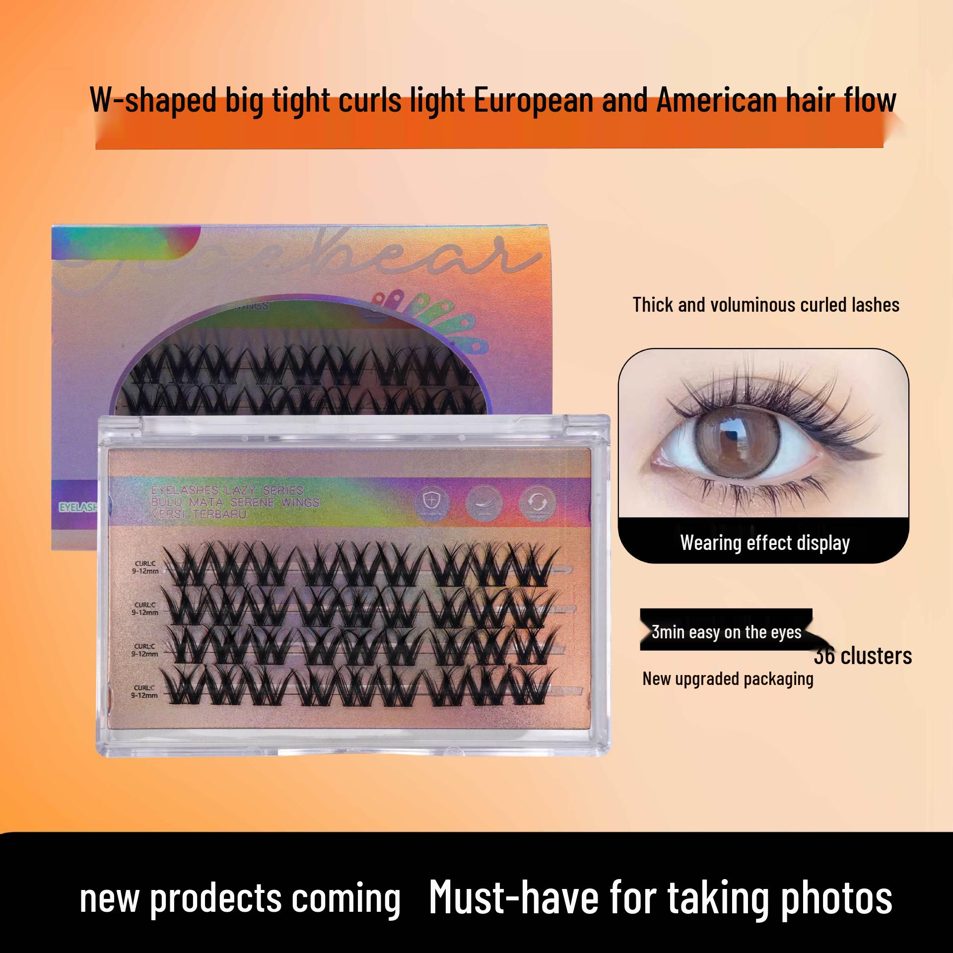 Six-Row Self-Grafting False Eyelashes: Lazy Sunflower Big Curl Wheat Ear, Segmented Thick Curling Eye Lash Set.
Six-Row Self-Grafting False Eyelashes: Lazy Sunflower Big Curl Wheat Ear, Segmented Thick Curling Eye Lash Set.