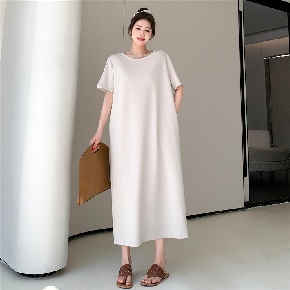 DIMANAF Women Plus Size New Summer Long Dress Solid T-Shirt Dress Loose Fashion Basic Dresses Maxi L бежевый
DIMANAF Women Plus Size New Summer Long Dress Solid T-Shirt Dress Loose Fashion Basic Dresses Maxi L бежевый
