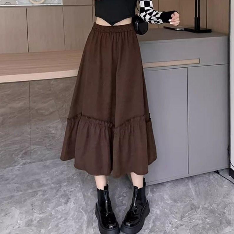 WTEMPO Винтажная вельветовая юбка осень-зима с высокой талией, юбка-миди, женское платье А-силуэта One size темно-коричневого
WTEMPO Винтажная вельветовая юбка осень-зима с высокой талией, юбка-миди, женское платье А-силуэта One size темно-коричневого