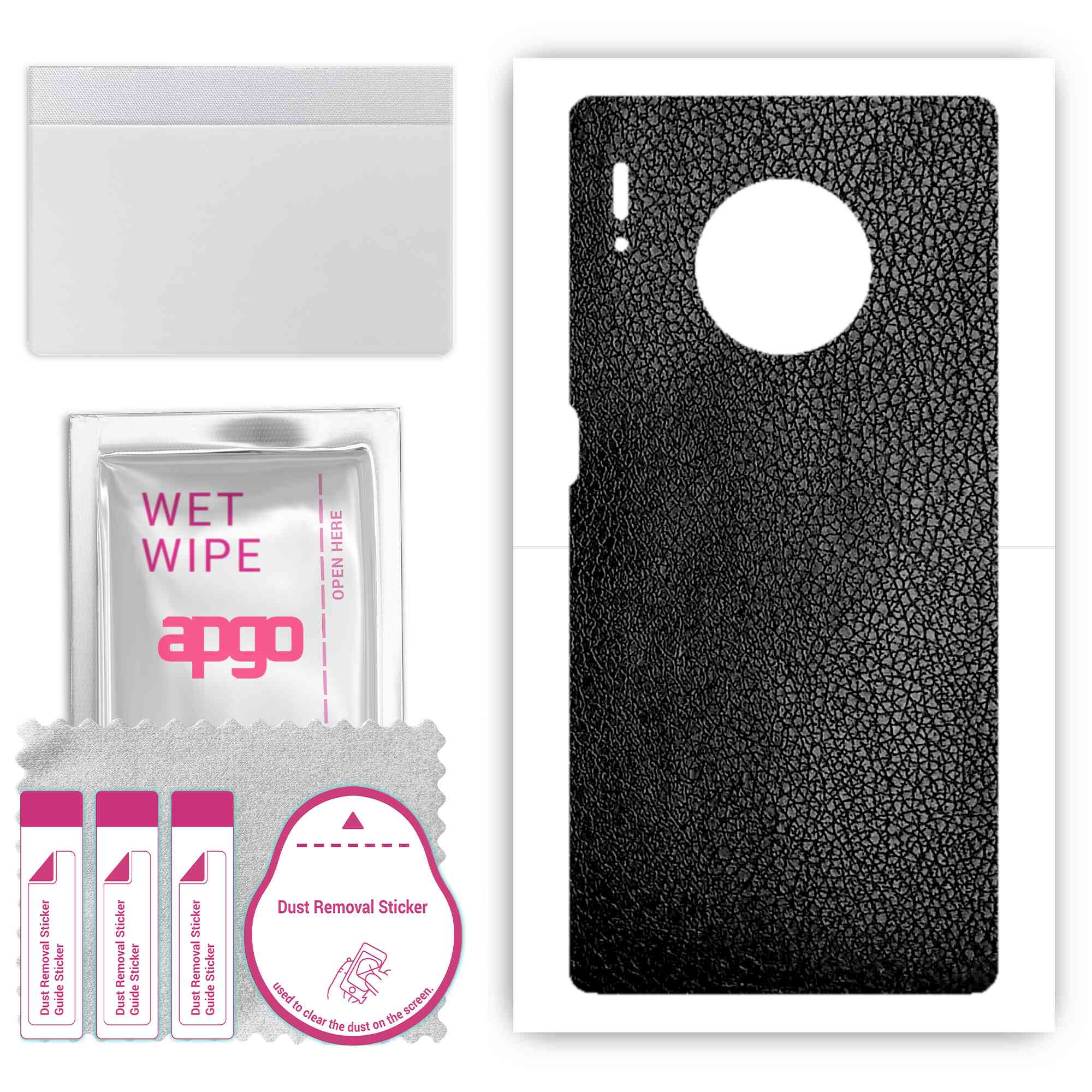 apgo Protective Skin Sticker for the back compatible with Huawei Mate 30 Pro, Wrap Film, Foil, Vinyl - Pattern Black Leather
apgo Protective Skin Sticker for the back compatible with Huawei Mate 30 Pro, Wrap Film, Foil, Vinyl - Pattern Black Leather