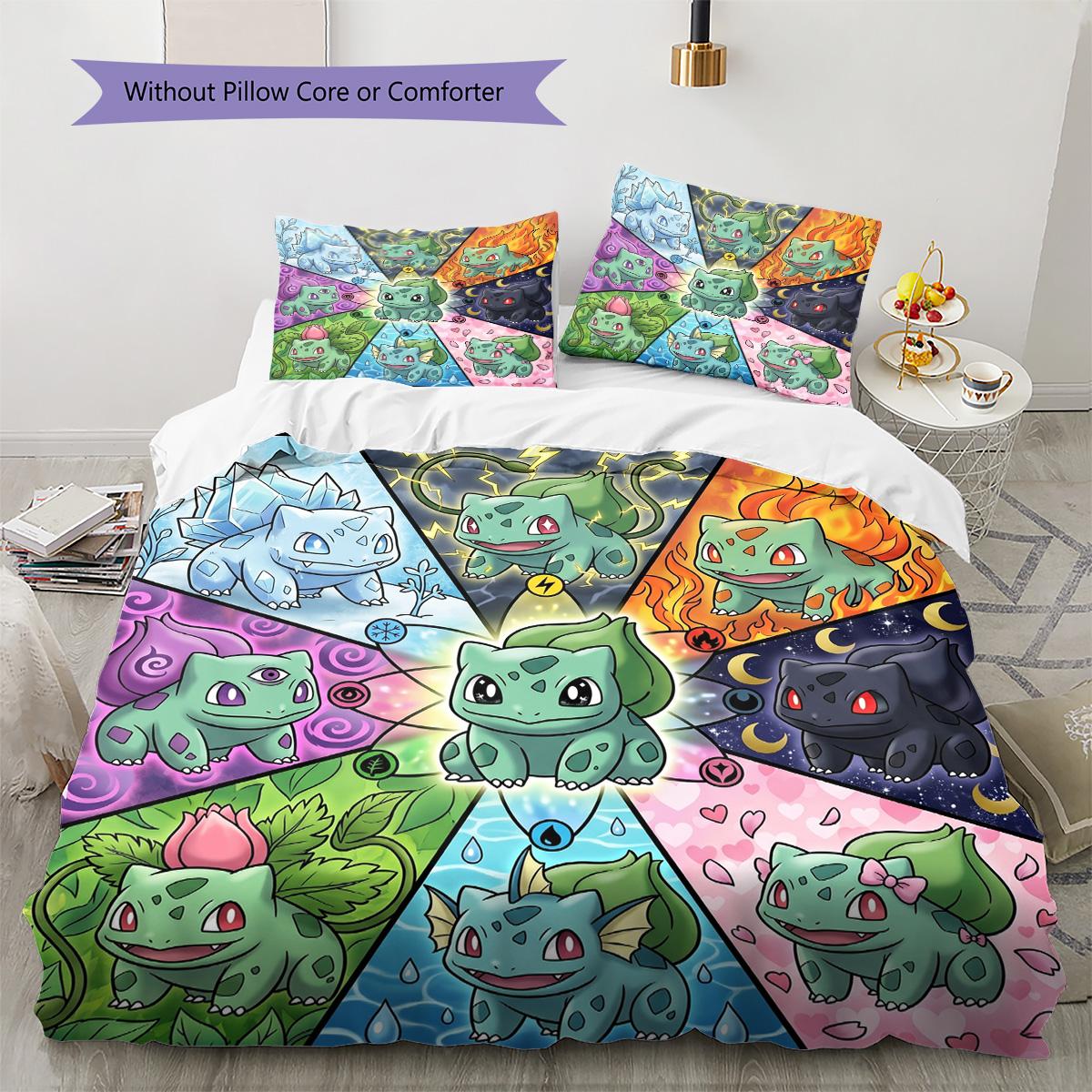 Bulbasaur Pattern Bedding Quilt Set Quilt Cover Pillowcase Home Decoration Birthday Gift (1 * duvet cover + 2 * pillowcase, without core) 135x200cm
Bulbasaur Pattern Bedding Quilt Set Quilt Cover Pillowcase Home Decoration Birthday Gift (1 * duvet cover + 2 * pillowcase, without core) 135x200cm