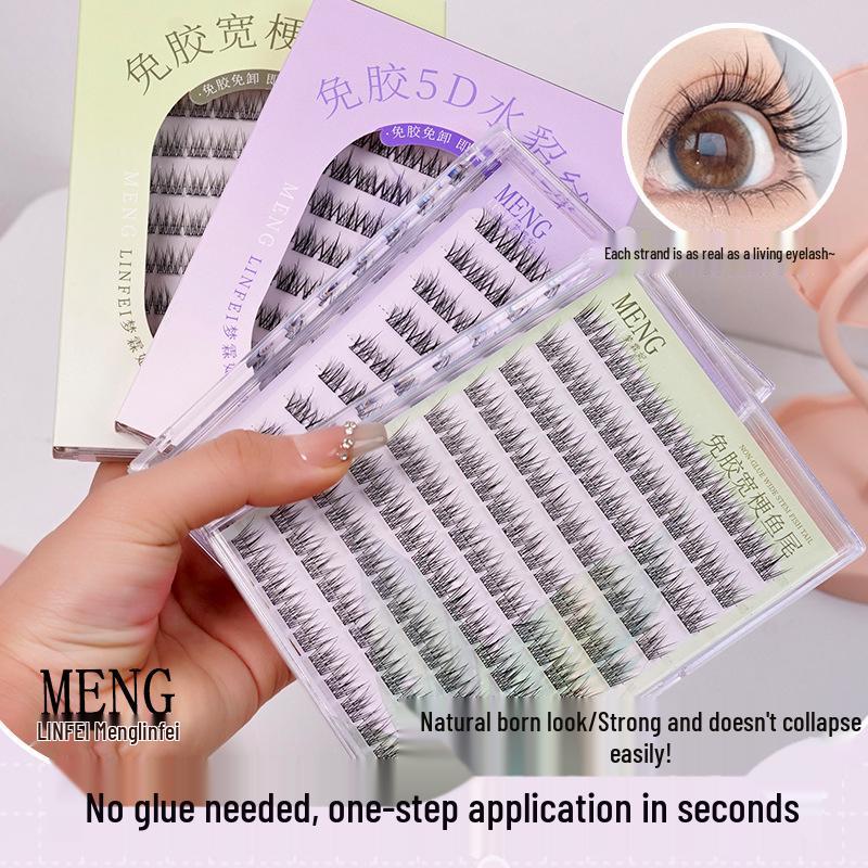 Menglinfei 5D Mink Fishtail Natural False Eyelashes - No Glue, Wide Band Simulation for Girls
Menglinfei 5D Mink Fishtail Natural False Eyelashes - No Glue, Wide Band Simulation for Girls