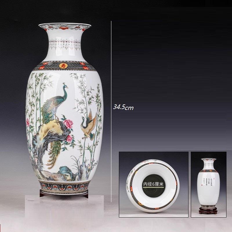 34.5cm/Jingdezhen ceramic vase decoration for home living room and dining room decoration
34.5cm/Jingdezhen ceramic vase decoration for home living room and dining room decoration