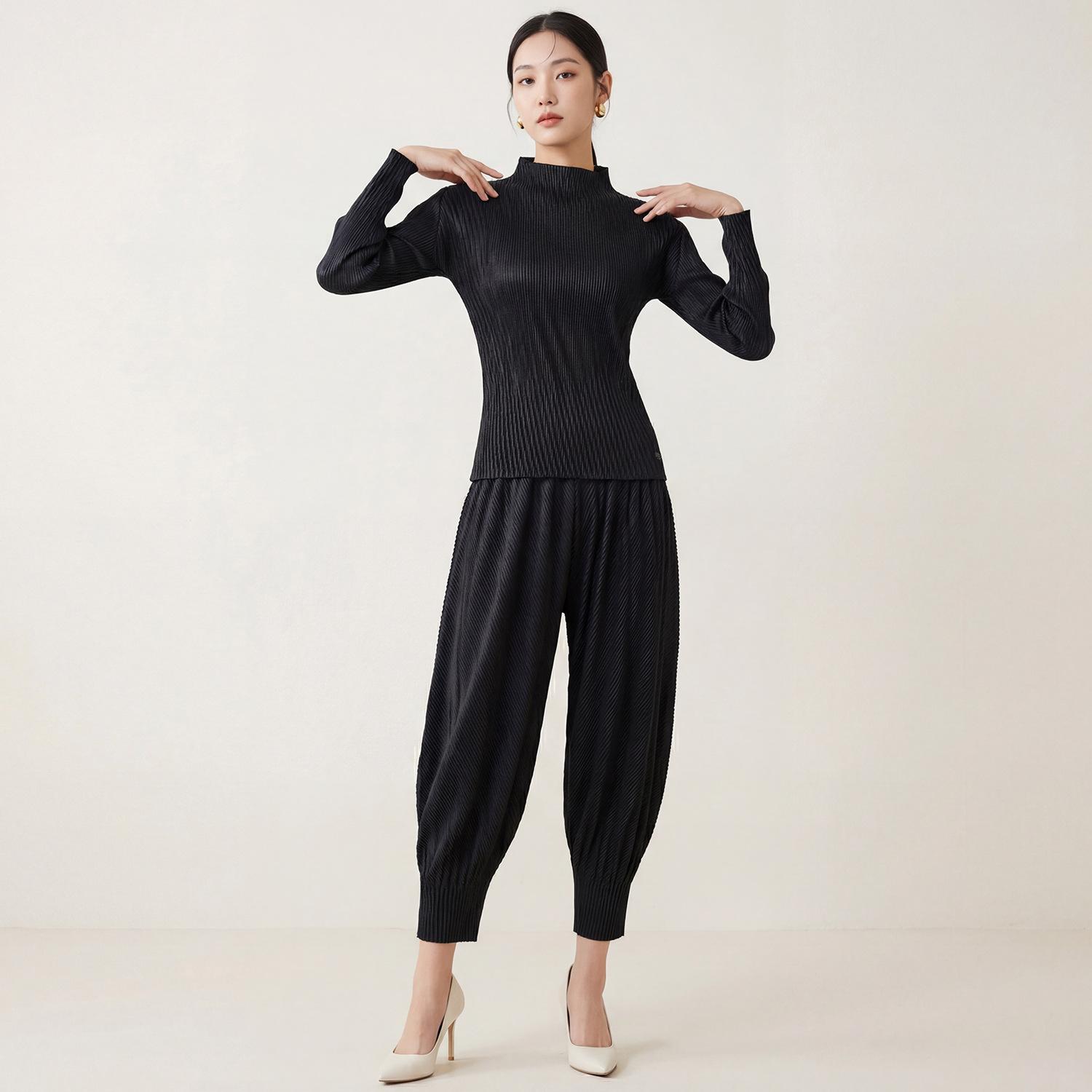 Miyake High-End Women s 2026 Set: Long-Sleeve T-Shirt & Loose Harem Pants Two-Piece Top Only чёрный
Miyake High-End Women s 2026 Set: Long-Sleeve T-Shirt & Loose Harem Pants Two-Piece Top Only чёрный