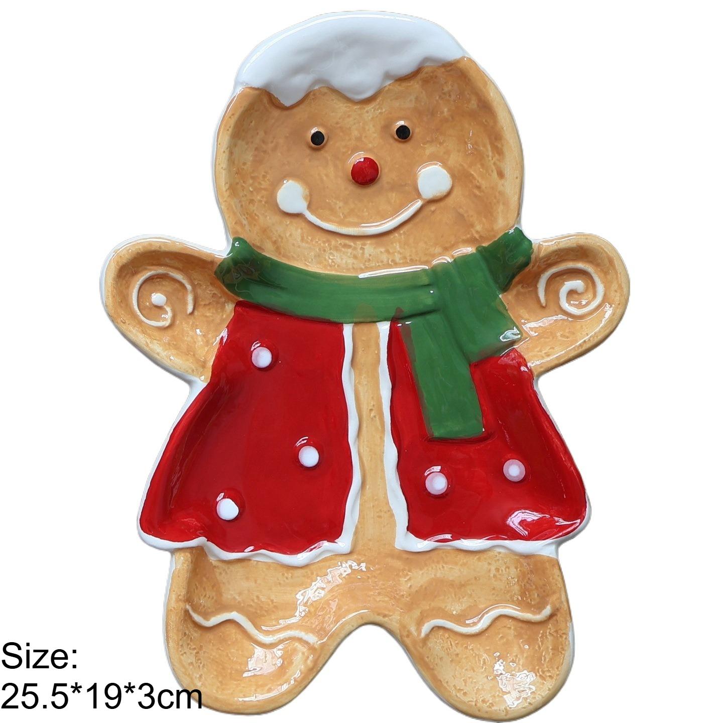Creative Gingerbread Man Ceramic Christmas Decorative Plate Nordic Santa Claus Dessert Plate Cartoon Tableware Holiday Ornaments
Creative Gingerbread Man Ceramic Christmas Decorative Plate Nordic Santa Claus Dessert Plate Cartoon Tableware Holiday Ornaments