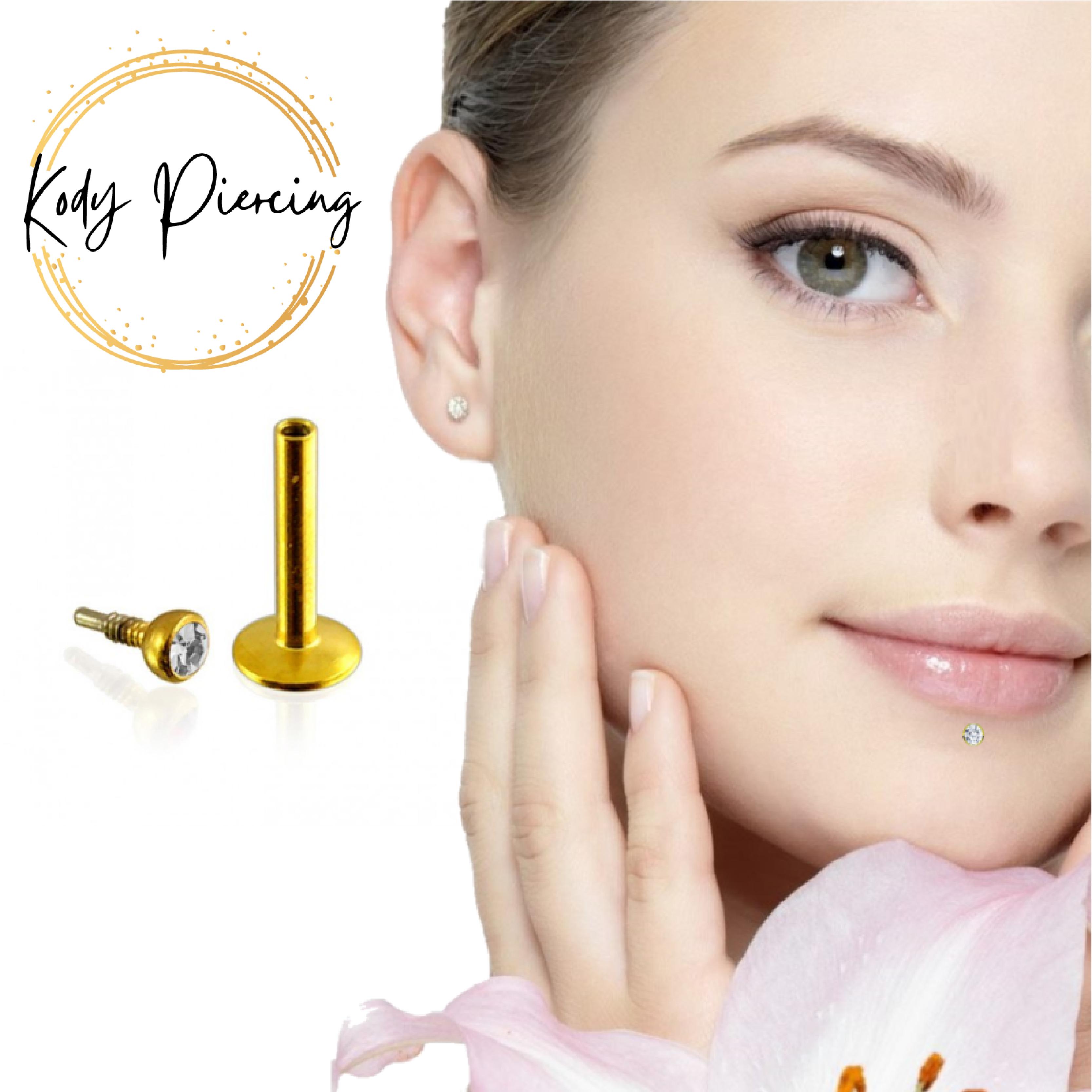 KODY PIERCING Хрустальный пирсинг для губ из анодированного золота для губ, козелка, завитка, уха, носа - качественный пирсинг
KODY PIERCING Хрустальный пирсинг для губ из анодированного золота для губ, козелка, завитка, уха, носа - качественный пирсинг