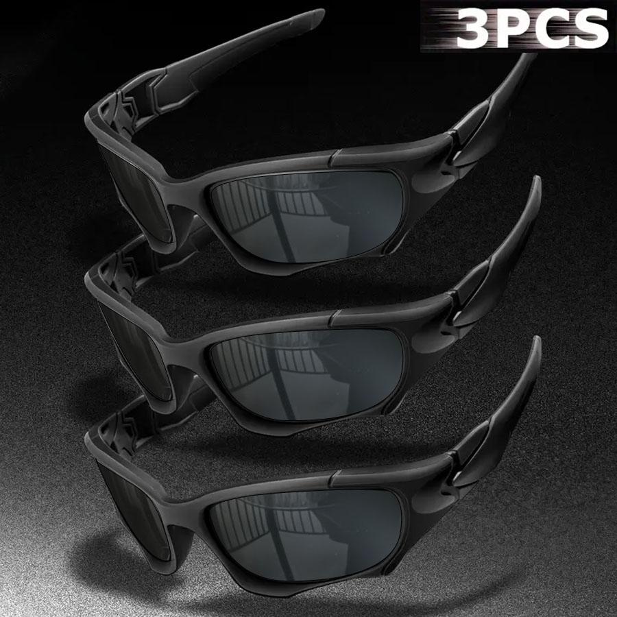 3-Pack Fashionable Mirror Sunglasses Set Colorful Design Black Frame Trendy Cycling Glasses Lightweight Classic Style High-Quali чорний
3-Pack Fashionable Mirror Sunglasses Set Colorful Design Black Frame Trendy Cycling Glasses Lightweight Classic Style High-Quali чорний