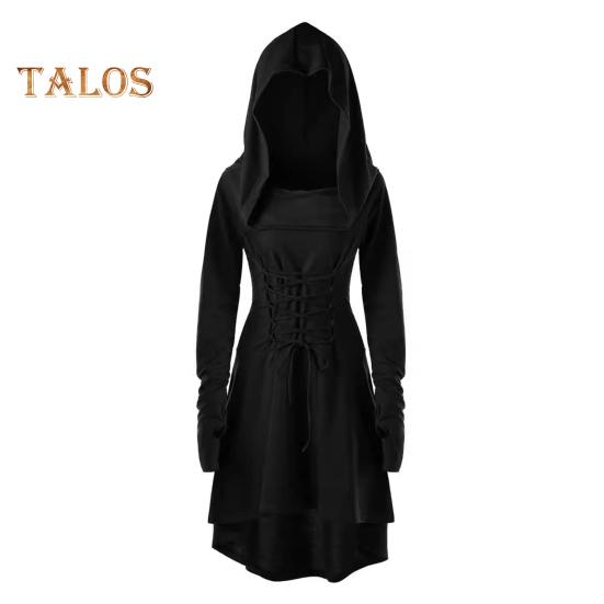 Женское платье для косплея, готическое сплошное цветное платье на шнуровке, тонкая талия, неровный подол, с капюшоном и длинными рукавами, тематические вечеринки, ролевой фестиваль, Хэллоуин, миди XL чёрный
Женское платье для косплея, готическое сплошное цветное платье на шнуровке, тонкая талия, неровный подол, с капюшоном и длинными рукавами, тематические вечеринки, ролевой фестиваль, Хэллоуин, миди XL чёрный