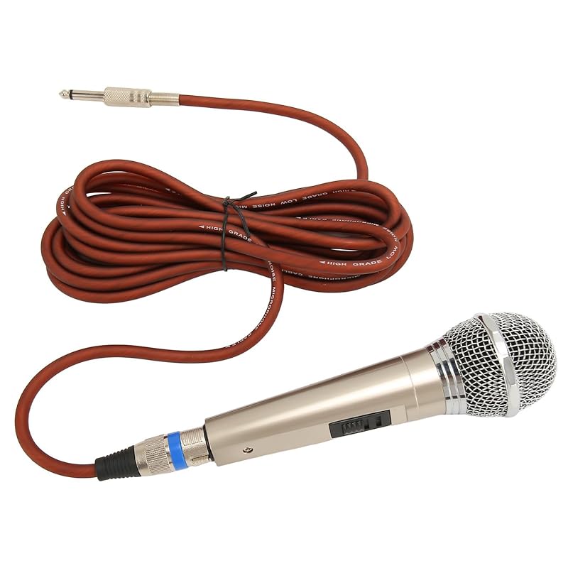 Handheld Wired Microphone, Professional Noise Reduction Microphone, with 5m/16.4ft Cable and On/Off Switch, 6.5mm Plug, 3D Heart-shaped Pickup Pattern
Handheld Wired Microphone, Professional Noise Reduction Microphone, with 5m/16.4ft Cable and On/Off Switch, 6.5mm Plug, 3D Heart-shaped Pickup Pattern