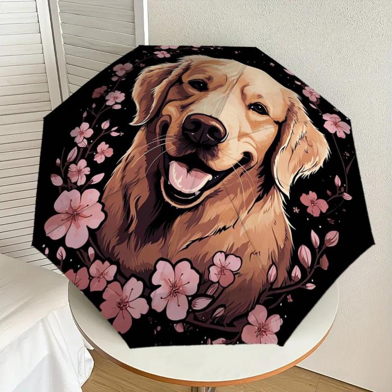 1pc Golden Retriever with Cherry Blossoms Umbrella with Plastic Handle,Suitable for All Seasons Home Travel Outdoor UmbrellaDD311
1pc Golden Retriever with Cherry Blossoms Umbrella with Plastic Handle,Suitable for All Seasons Home Travel Outdoor UmbrellaDD311