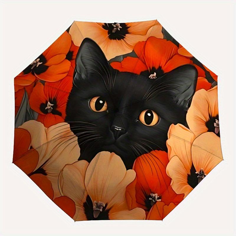 1pc Black Cat Print Automatic Open/close Folding Umbrella, Compact Portable Travel Umbrella, Perfect Birthday/Christmas, Cute Umbrella, Dura
1pc Black Cat Print Automatic Open/close Folding Umbrella, Compact Portable Travel Umbrella, Perfect Birthday/Christmas, Cute Umbrella, Dura