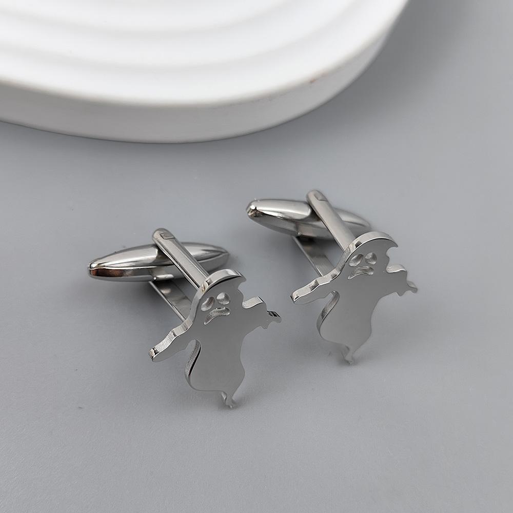 Men s fun ghost cufflinks, high-quality gold-plated shirt and suit buttons, formal jewelry, Halloween gift срібний
Men s fun ghost cufflinks, high-quality gold-plated shirt and suit buttons, formal jewelry, Halloween gift срібний