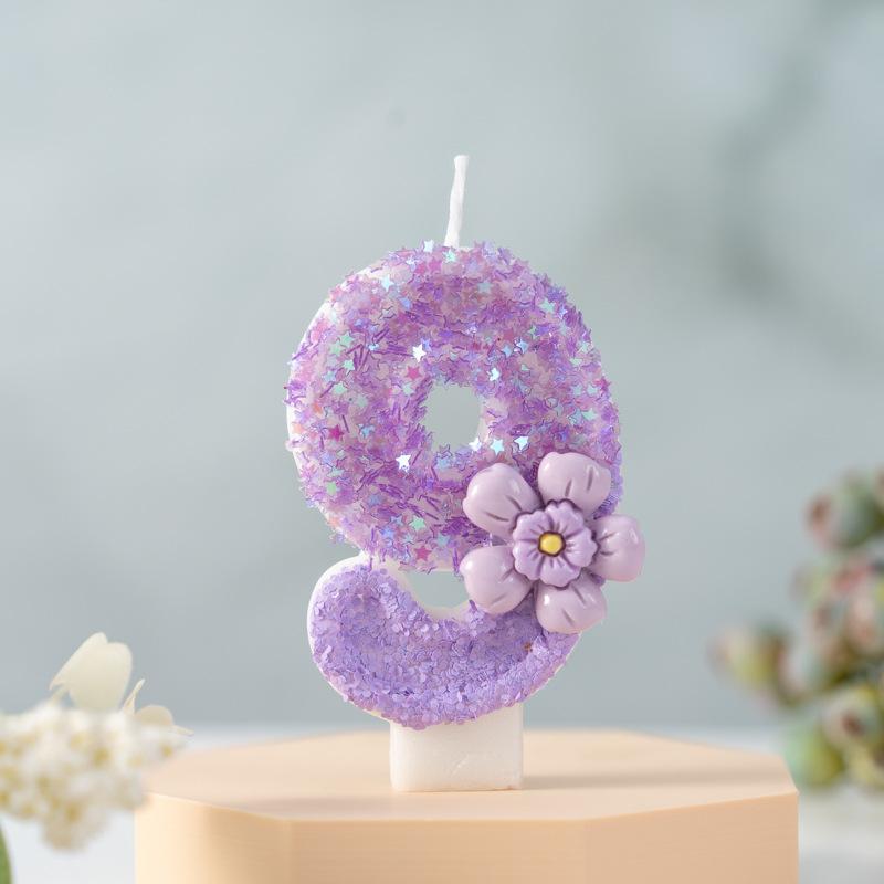 Фиолетовые цветы Креативные цифры Свечи для торта на первый год рождения Украшение для вечеринки 9
Фиолетовые цветы Креативные цифры Свечи для торта на первый год рождения Украшение для вечеринки 9
