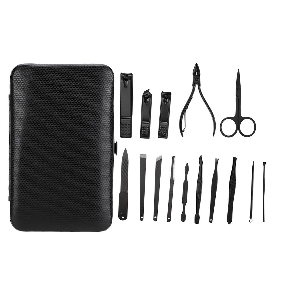 15pcs Stainless Steel Manicure Tool Set Nail Clippers File Dead Skin Remover Kit Black
15pcs Stainless Steel Manicure Tool Set Nail Clippers File Dead Skin Remover Kit Black