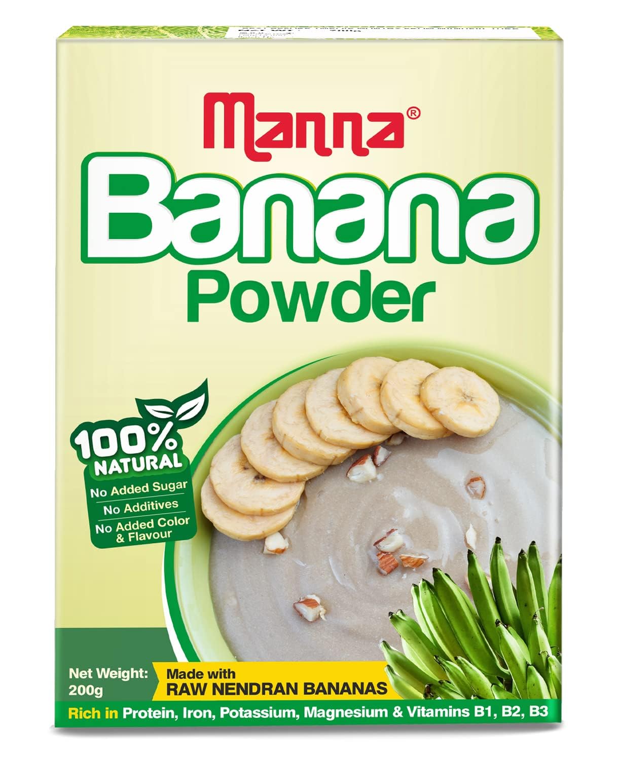 Manna Banana powder raw, Kannankaya Powder, No added sugar, color, flavor or presevatives. Made with natural raw bananas. 200g
Manna Banana powder raw, Kannankaya Powder, No added sugar, color, flavor or presevatives. Made with natural raw bananas. 200g