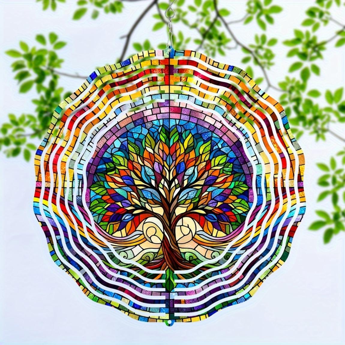 Vivid Tree of Life Spinner - 3D Stainless Steel Wind Sculpture with Colorful Leaves, Dynamic Hanging Garden Art for Indoor/Outdoor Decor 01A
Vivid Tree of Life Spinner - 3D Stainless Steel Wind Sculpture with Colorful Leaves, Dynamic Hanging Garden Art for Indoor/Outdoor Decor 01A