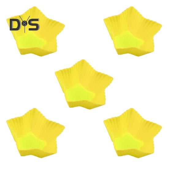 5 шт., 7 см, силиконовые чашки для кексов, антипригарные, термостойкие вкладыши для кексов, формы для кексов в форме звезды, цветка, вечерние, Хэллоуин, Рождество Star жёлтый
5 шт., 7 см, силиконовые чашки для кексов, антипригарные, термостойкие вкладыши для кексов, формы для кексов в форме звезды, цветка, вечерние, Хэллоуин, Рождество Star жёлтый