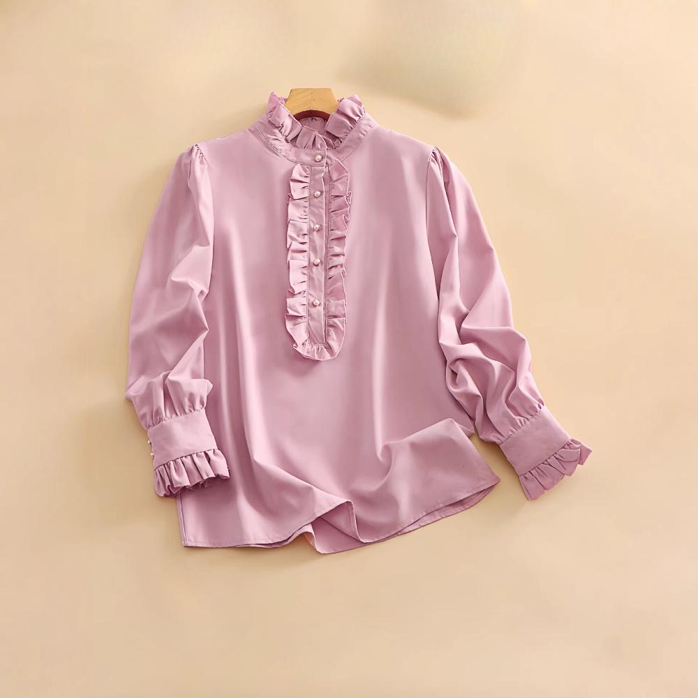 women s Ruffled Collar Long Sleeve Blouse Elegant Solid Color Shirt Casual Commute Office Wear Tops 2XL рожевий
women s Ruffled Collar Long Sleeve Blouse Elegant Solid Color Shirt Casual Commute Office Wear Tops 2XL рожевий