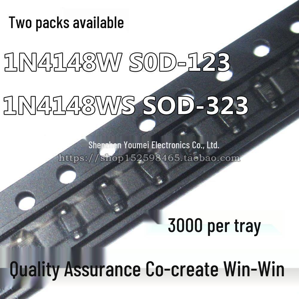 1N4148WS T4 SOD-323 & 1N4148W T4 SOD-123 Surface Mount Switching Diodes - 3,000 pcs Reel Surface Mount Switching Diode
1N4148WS T4 SOD-323 & 1N4148W T4 SOD-123 Surface Mount Switching Diodes - 3,000 pcs Reel Surface Mount Switching Diode