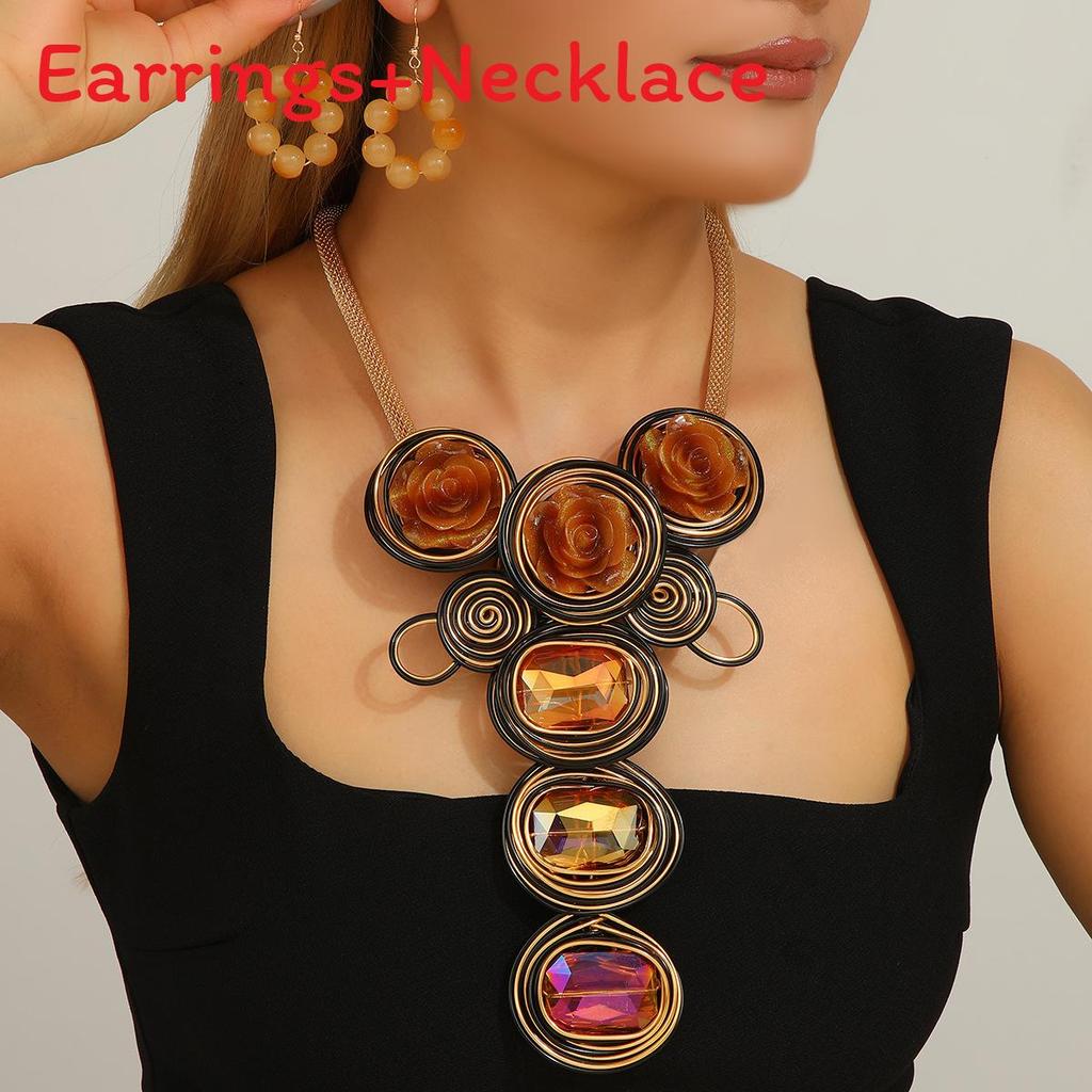 Шикарный геометрический женский набор подвески и серег с кристаллами и цветами из смолы шампанского
Шикарный геометрический женский набор подвески и серег с кристаллами и цветами из смолы шампанского