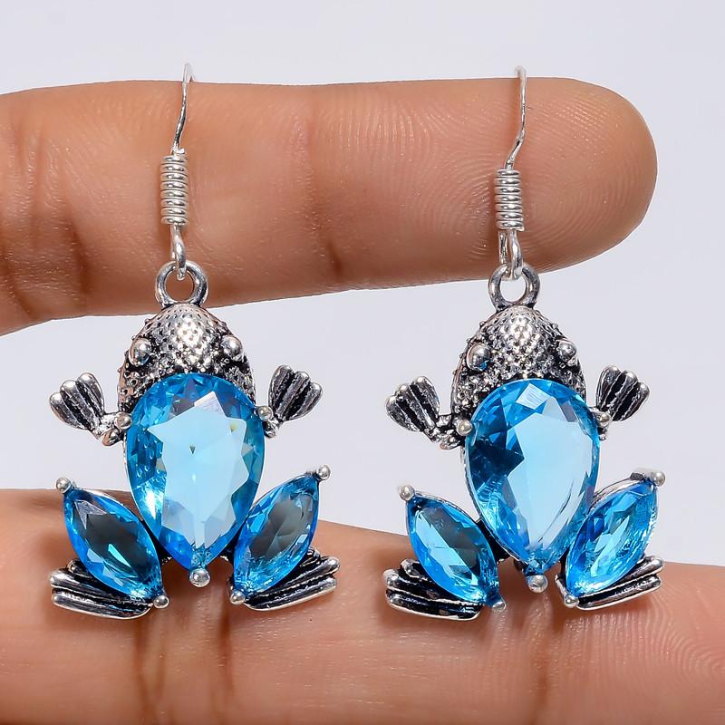 Splendid Top Grade Qualite 100% Natural Swiss Blue Topaz Pear Shape Vintage Handmade Jewelry 925 Steling Silver Dangle Earrings 1.6 WSJ5085 1.6
Splendid Top Grade Qualite 100% Natural Swiss Blue Topaz Pear Shape Vintage Handmade Jewelry 925 Steling Silver Dangle Earrings 1.6 WSJ5085 1.6