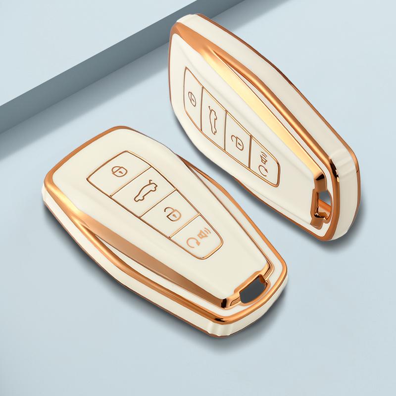 Soft TPU Car Key Case Fob Protector for Geely Coolray X6 X7 EX7 2024 Geometry C Emgrand UV GT GC9 Starray Accessories Keychain біле золото кольору
Soft TPU Car Key Case Fob Protector for Geely Coolray X6 X7 EX7 2024 Geometry C Emgrand UV GT GC9 Starray Accessories Keychain біле золото кольору