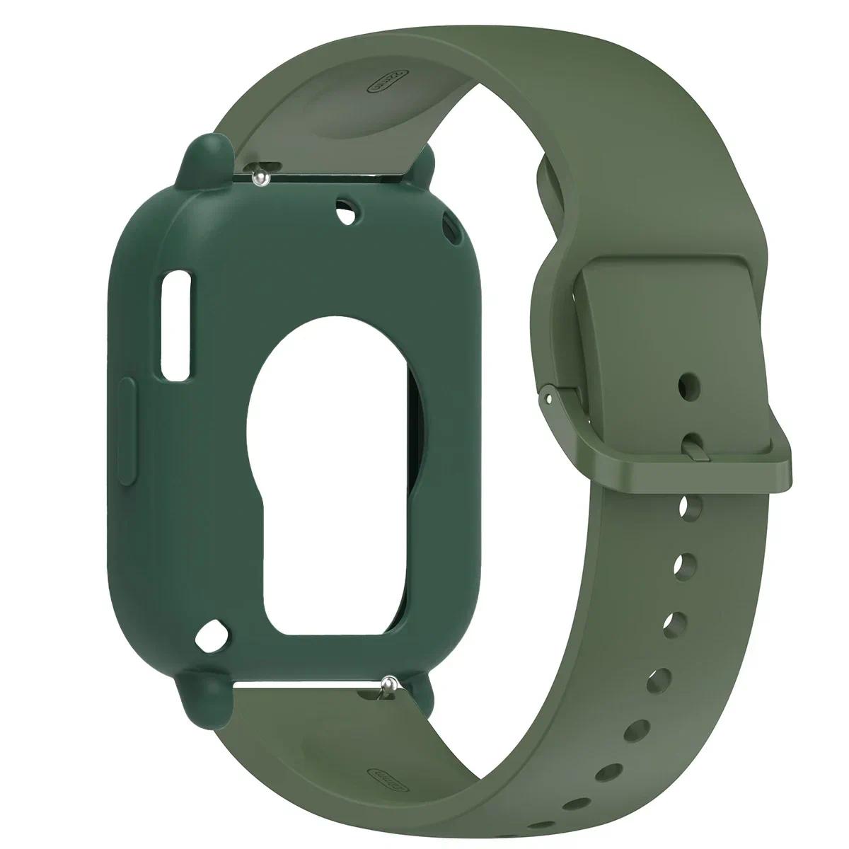Silicone Case+Strap for Redmi Watch 5 Lite / 5 Active soft Buumper Repacement Bracelet Belt Watchband Protective Shell Cover Redmi watch 5 Lite темно-зелений колір
Silicone Case+Strap for Redmi Watch 5 Lite / 5 Active soft Buumper Repacement Bracelet Belt Watchband Protective Shell Cover Redmi watch 5 Lite темно-зелений колір