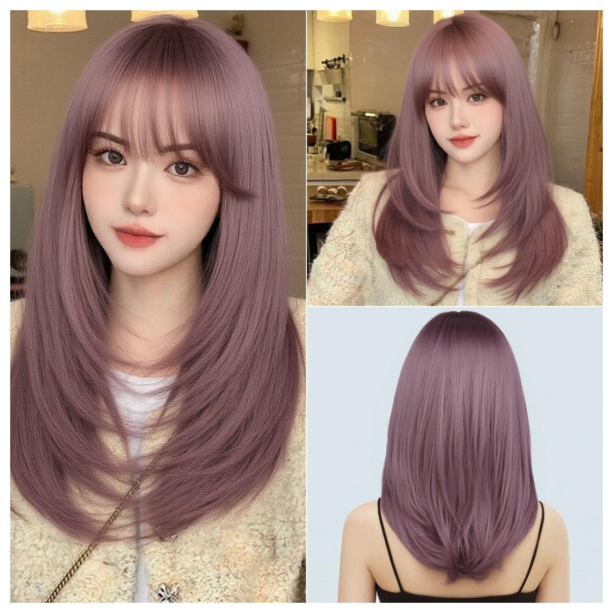 Коричневый Пудровый Средне-Длинный Синтетический Парик с Аккуратной Челкой Градиент Прямые Волосы Высокое Качество Женский Модный Парик
Коричневый Пудровый Средне-Длинный Синтетический Парик с Аккуратной Челкой Градиент Прямые Волосы Высокое Качество Женский Модный Парик