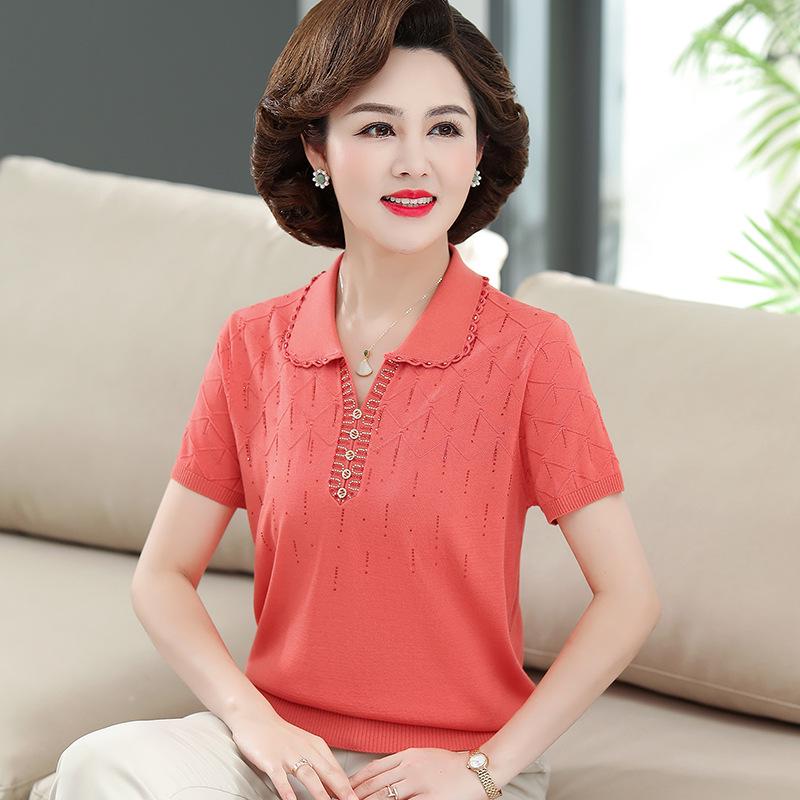 Mom’s Elegant Ice Silk Summer Top for Middle-Aged Women - Short Sleeve 5XL (150-165 lbs) помаранчевий/червоний
Mom’s Elegant Ice Silk Summer Top for Middle-Aged Women - Short Sleeve 5XL (150-165 lbs) помаранчевий/червоний