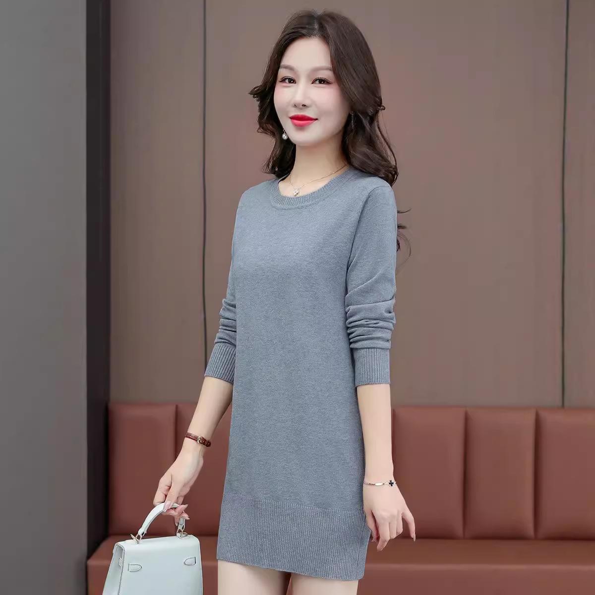 Женское платье-свитер средней длины с круглым вырезом - новый трикотажный топ с длинными рукавами для осени/зимы 2025 г. XL серый
Женское платье-свитер средней длины с круглым вырезом - новый трикотажный топ с длинными рукавами для осени/зимы 2025 г. XL серый