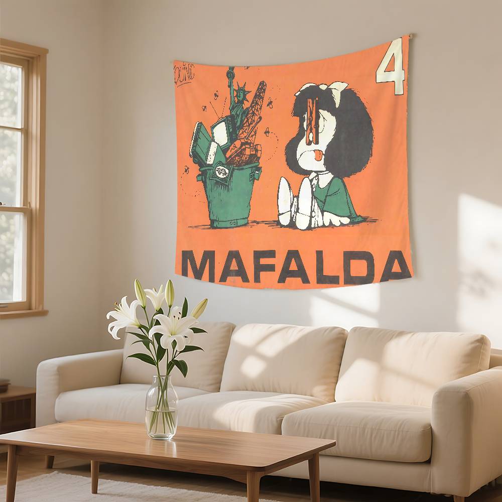 Mafalda Girl Tapestry Wall Hanging Tapestry Art Deco Blanket Curtain Hanging At Home Bedroom Living Room Decor 74x94cm(29x37in)
Mafalda Girl Tapestry Wall Hanging Tapestry Art Deco Blanket Curtain Hanging At Home Bedroom Living Room Decor 74x94cm(29x37in)