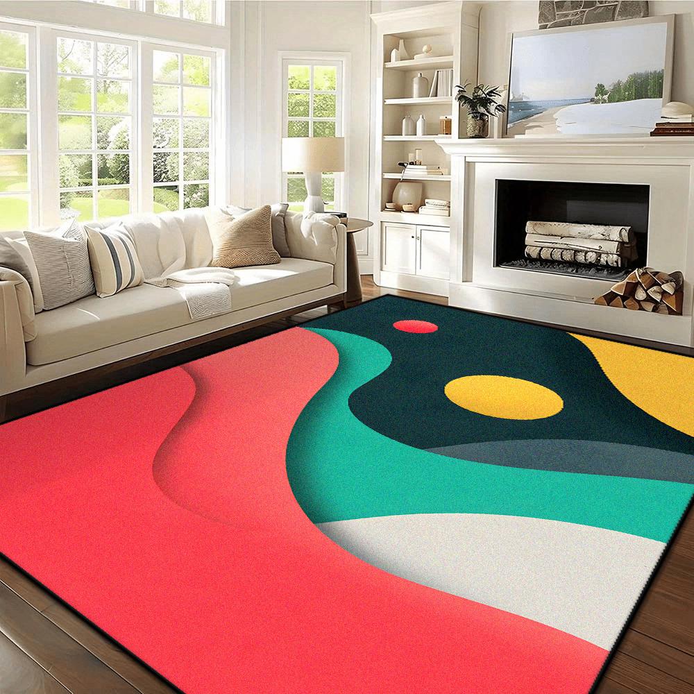 Multicolour Abstract Rugs for Bedroom Carpets for Living Room Easy Care Cloakroom Non-slip Floor Mat Large Area Lounge Carpet 60x90cm
Multicolour Abstract Rugs for Bedroom Carpets for Living Room Easy Care Cloakroom Non-slip Floor Mat Large Area Lounge Carpet 60x90cm